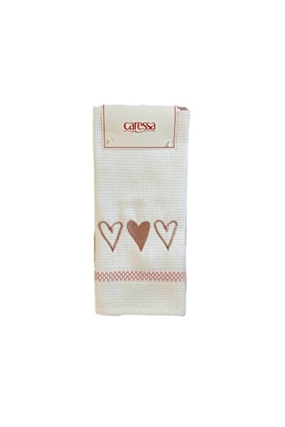 Caressa Prosop de bucătărie, bumbac, crem + roz, 40 x 60 cm, set de 2 bucăți