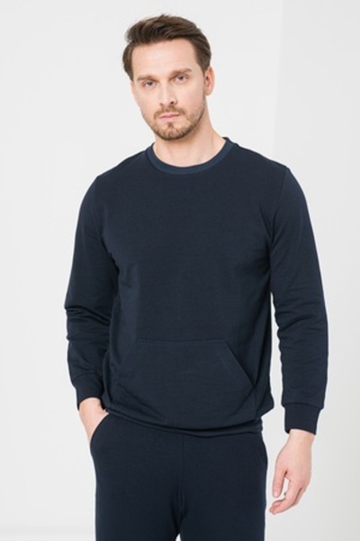 Pegas sports sweatshirt with kangaroo pocket, dark blue (navy), XL