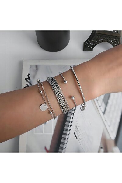 Other SET BRĂȚĂRI ARGINT BOHO RETRO PUNK Charms 4 bucăți