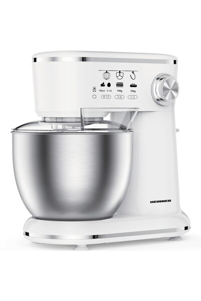Heinner Mixer planetar HPM-1000WHCH, 1000w, 5l stainless steel bowl, 10 speeds, whisk accessories, k
