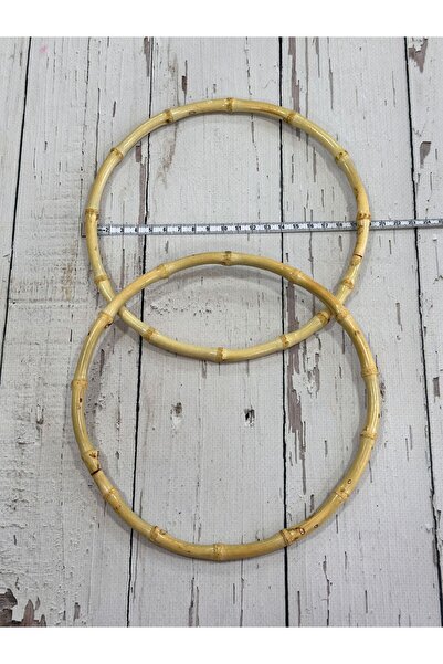 miraylahobi Gerçek Bambu Çanta Sapı Yuvarlak 20cm 1 Çift