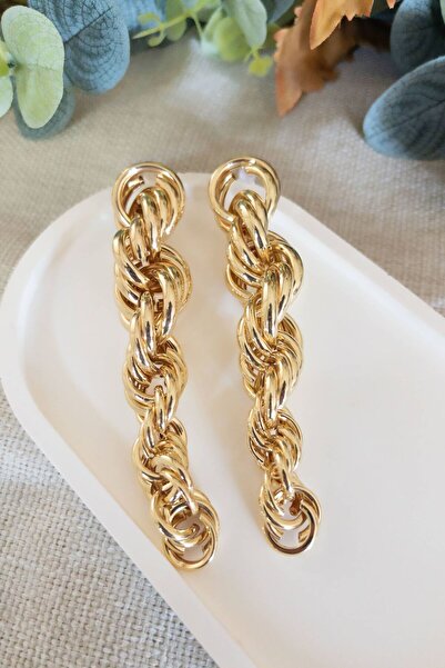 Petalia Vintage Kalın Burgu Sallantılı Küpe