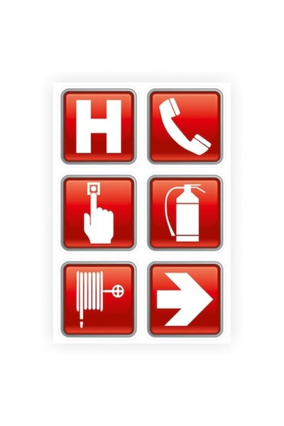 OEM Indicator informare PSI, autocolant, 30 x 20 cm, set 6 bucati