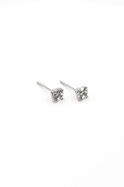 Sose Moda Zircon Stone Xuping Single Stone Drop Earrings - Silver