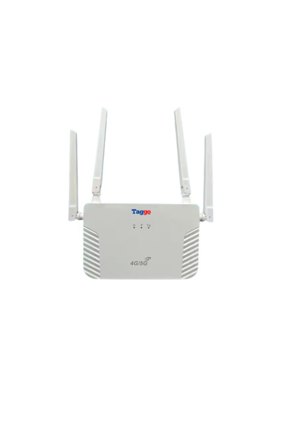 Taggo Router wireless 5G Pro, Dual SIM, 150Mbps, 4 antene, suport pentru 16 d...