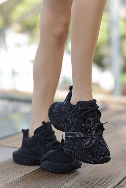 kajal ayakkabı PRN 131-3 Pantofi sport cu șireturi din piatră