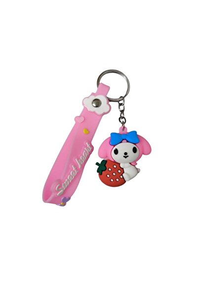 GenelTedarik حلقات مفاتيح سيليكون ملونة - وردي ماي ميلودي 2