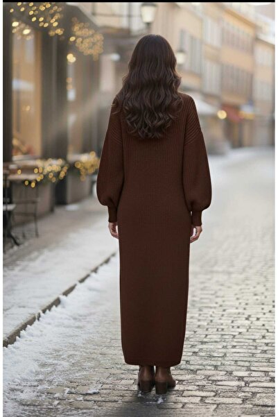 Cockatoo Γυναικείο Πλεκτό Φόρεμα Σελανίκης με ζιβάγκο μακρύ πλεκτό