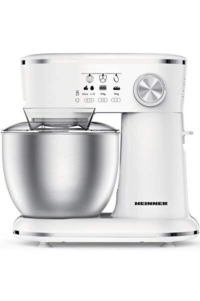 Heinner Mixer planetar HPM-1000WHCH, 1000w, 5l stainless steel bowl, 10 speeds, whisk accessories, k