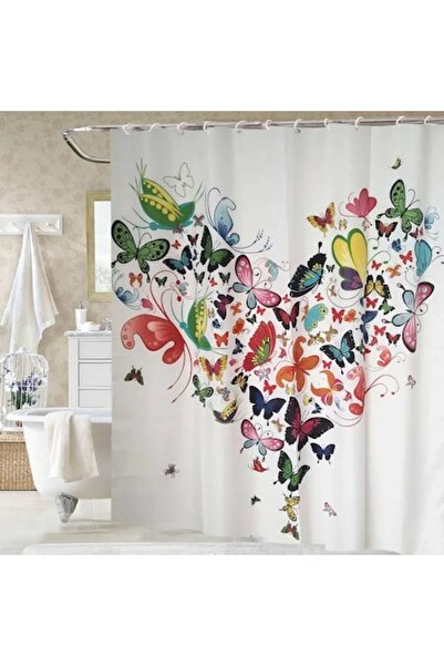 OEM Perdea dus SWSC-1101, model fluturi, multicolor, 180 x 200 cm