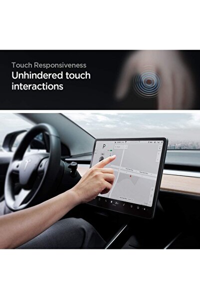 Spigen Tempered Glass Screen Protector for Tesla Model 3 (2023-2017), Tesla Model Y (2025-2020)