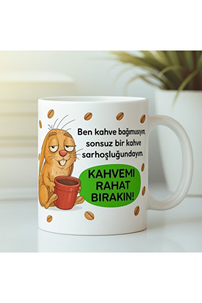 irişka Mug Cup Printing Illustrated Mug 9X8.5 cm