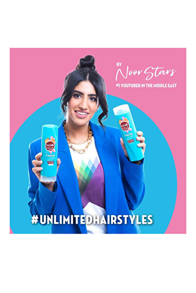 Sunsilk Noor Stars Hair Conditioner, Hair Care For Thin Hair, Thick & Long, 3x Thicker Hair, 350ml