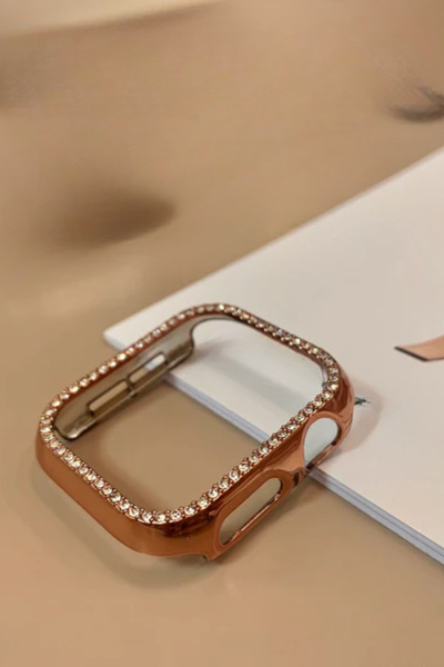 PSGT Apple Watch 3 4 5 6 7 8 9 Se Nike Uyumlu 40mm Kasa Koruyucu Işıltılı Par...