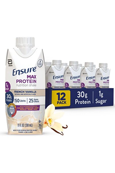 Ensure شيك ماكس بروتين نيوترشن مع 30 جرام من البروتين، 1 جرام من السكر، شيك ع...