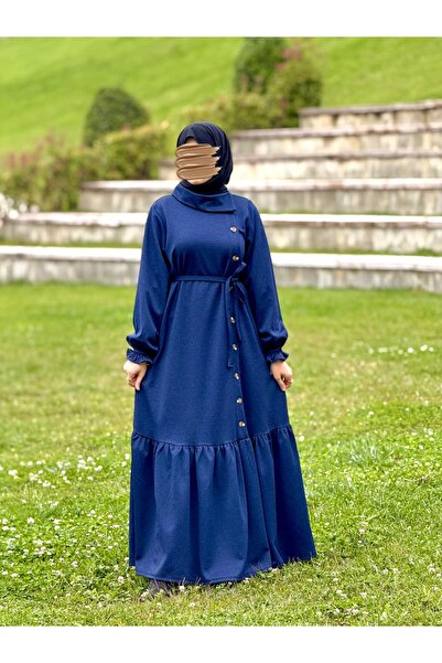 Nissra Πλεκτό φόρεμα με κουμπιά στο πλάι Ankanoor ANKA255113