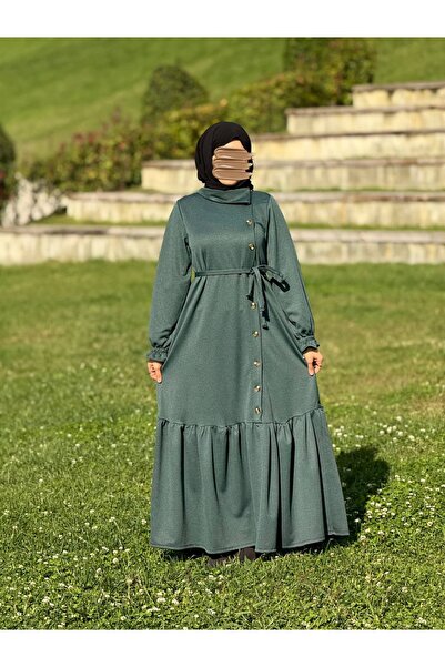 Nissra Πλεκτό φόρεμα με κουμπιά στο πλάι Ankanoor ANKA255113