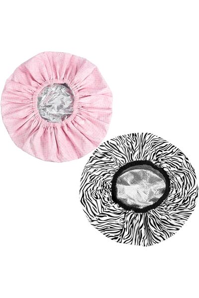 WSICSE قطعتان من غطاء الترطيب العميق مزدوج الطبقة، غطاء حراري، غطاء استحمام، غطاء بخار، أغطية معالجة للشعر