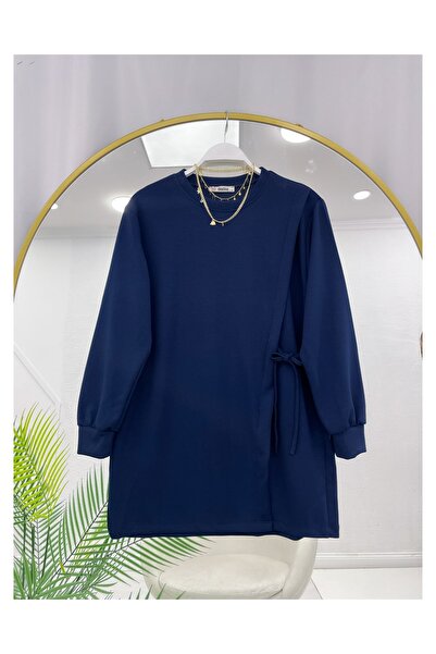 YEDİLALE YANDAN BAĞLAMALI SIFIR YAKA DÜZ BASİC TUNİK