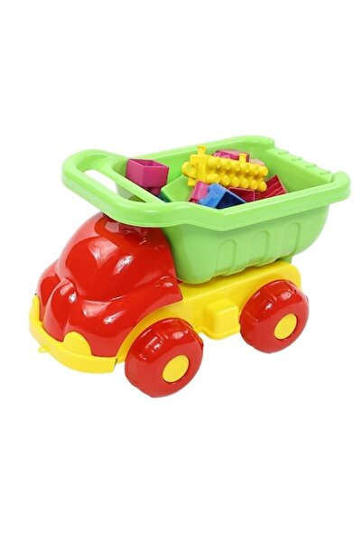 OEM Pull-along toy for children – Dump truck with building blocks, durable plastic, 28.5 x 15 x