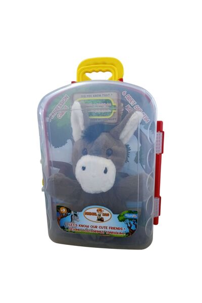 Asya Oyuncak حقيبة سفر فردية من القطيفة على شكل حمار Cese-10040