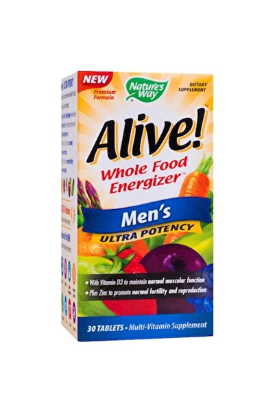 Secom Alive! Men's Ultra Adult Multivitamin Food Supplement, Nature's Way, 30 tablets