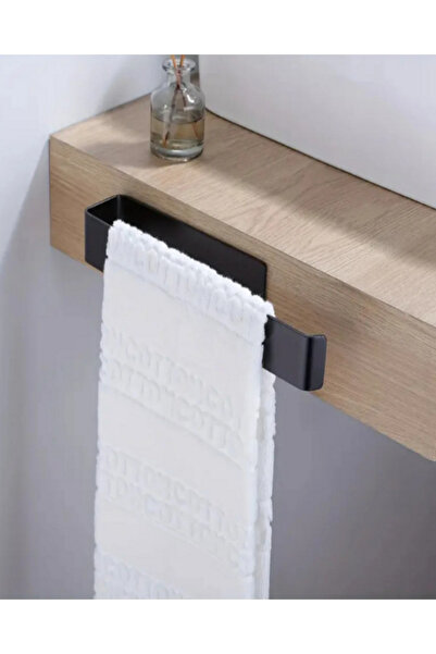 SİLVERLAND Yapışkanlı Siyah Havlu/Rulo Peçete Askısı