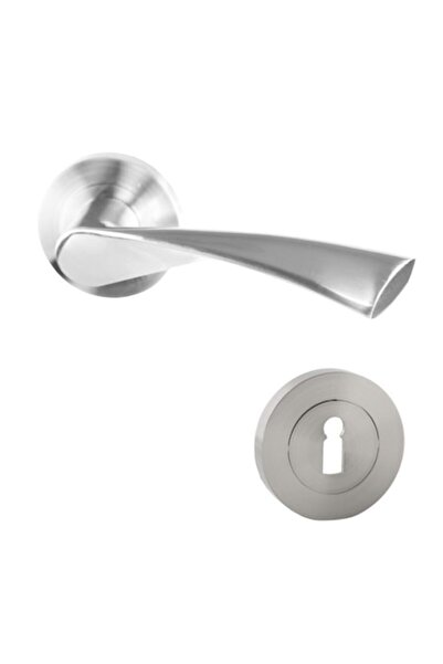 Gato Mâner cu rozetă rotundă pentru ușă din lemn, Roma BB(K) RR55SN, zamac, n...