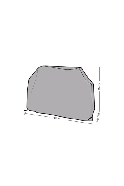 versay Husa protectie gratar Versay, poliester, gri, 147 x 58.5 x 114 cm