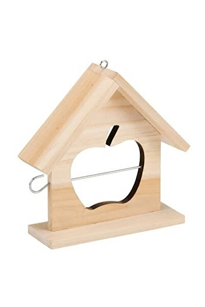 Edco وحدة تغذية الطيور الخشبية المعلقة للتفاح 19 × 19 سم