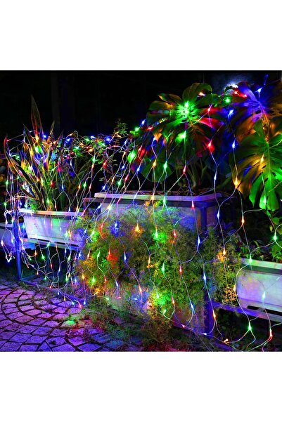 BellFyd 150 x 150 cm MULTICOLOR Christmas Net Installation, Outdoor and Indoor, 8 Lighting Modes