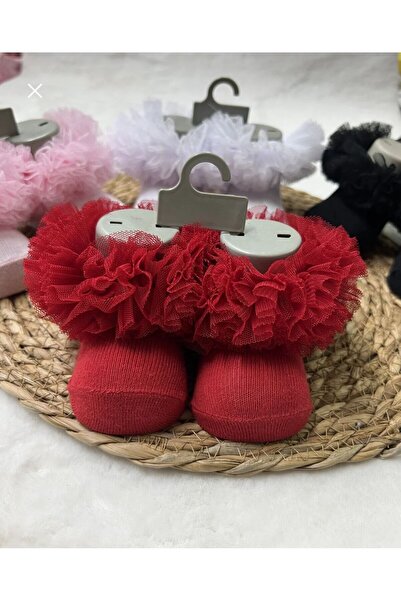 Tombiş bebe TÜLLÜ FIRFIRLI BEBEK ÇORABI