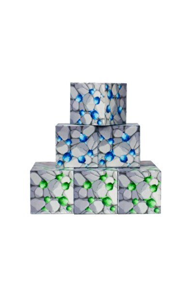hak-iş oyuncak Megacraft Magnetic Colored 9 Piece Mine Blocks - Blue / Green / Grey