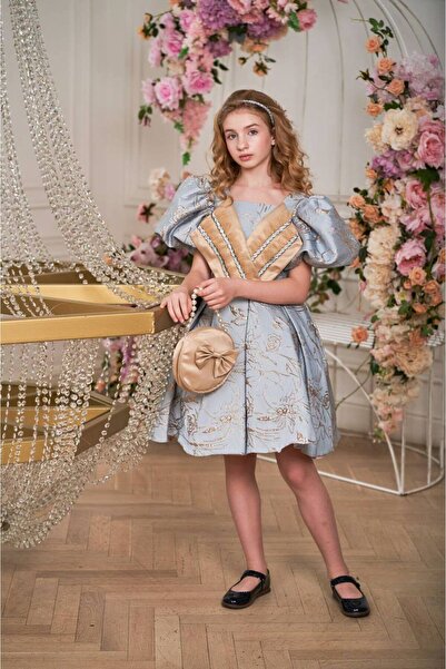 Miss Lorin Kids JAKARLI ÖZEL TASARIM ÇOCUK ELBİSE