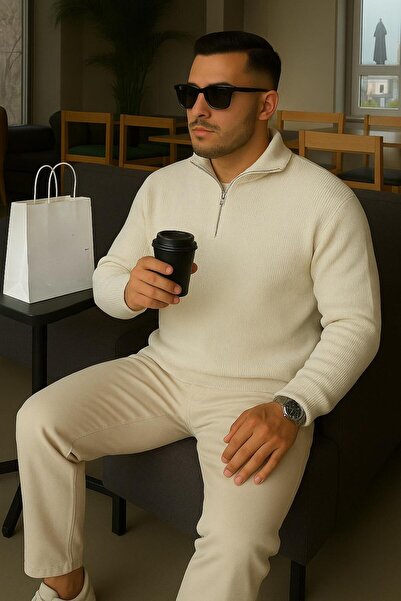 golden toptan Knitwear sweater with zipper