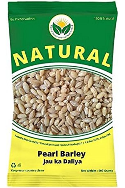 Natural Pearl Barley Whole 500g (Jau ka Daliya)X12
