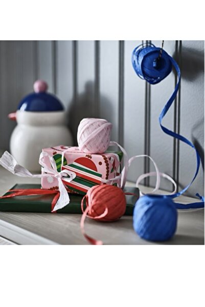 IKEA Winterfint Ribbon Pink Red Blue 20m