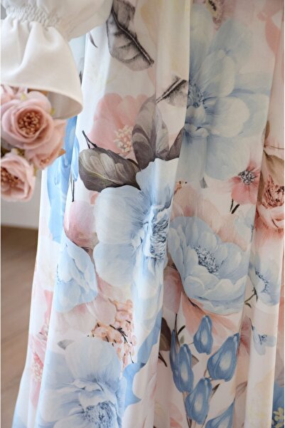 EMİNOS BUTİK Çiçek Desenli Etek