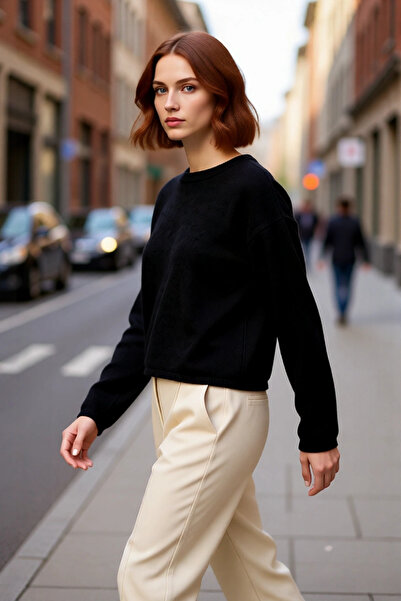 PayBuy Tricotaj de bază pentru femei, cu mâneci scurte, cu decolteu, cu croia...