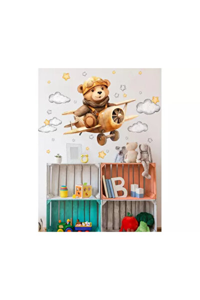 Inovius Sticker Perete Autocolant Urs si Avion - 55171