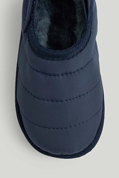 MOTHERCARE Navy Quilted Slippers