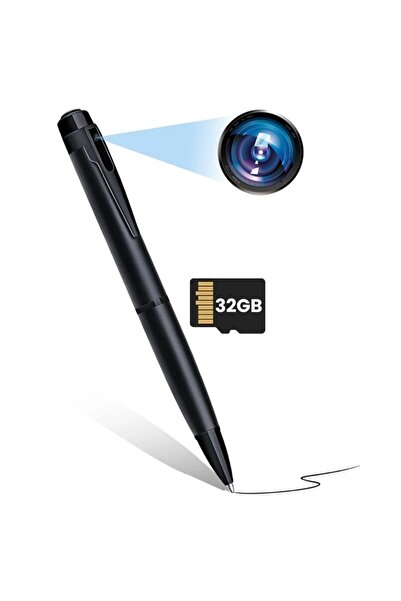 iUni Cameră spion cu stilou Full HD W10, 32GB, înregistrare audio-video, foto...