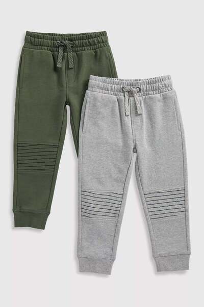 MOTHERCARE Khaki and Grey Biker Joggers - 2 Pack