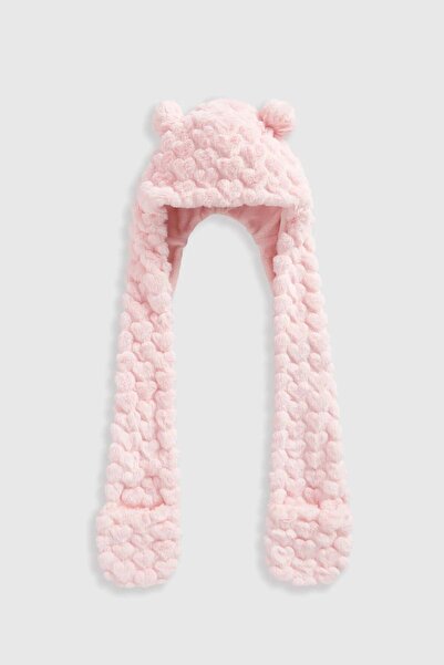 MOTHERCARE Pink Heart Hooded Scarf