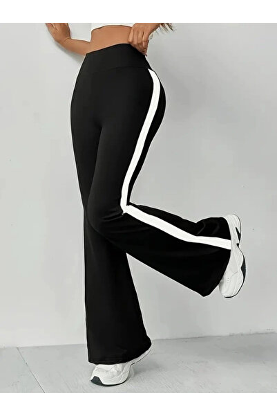 Silerra Women's High Waist Spanish Long Leggings with Side Stripe Detail Diving Leggings Pants