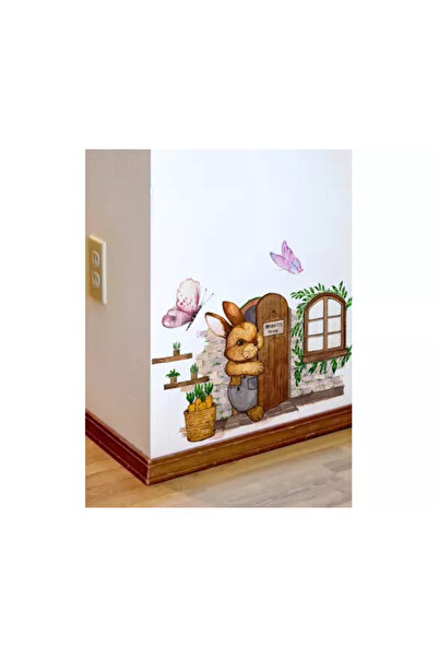 Inovius Αυτοκόλλητο τοίχου Bunny Open Door 20x30cm - 79521
