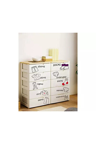 Inovius Sticker Perete Autocolant 20 Tipuri Haine 60x40cm - 03670