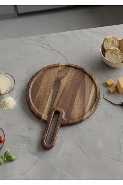 HomeTarz Acacia Presentation Plate - Presentation Dish 30 cm