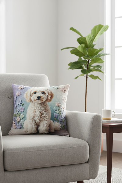 Go Veform 🐾   Toypoodle Digital Woven 2-Piece Throw Pillow Cover 🐾   Veformdijidog26