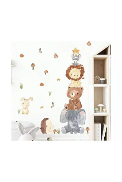 Inovius Wall Sticker Animals and Butterflies, 83x69cm - 95075